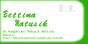 bettina matusik business card